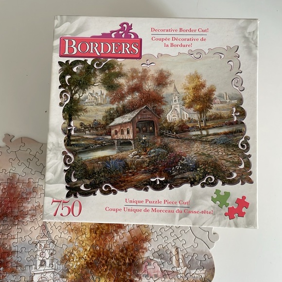 [ Borders 750 Piece Unique Cut Jigsaw Puzzle with Decorative Border ] - Picture 2 of 6